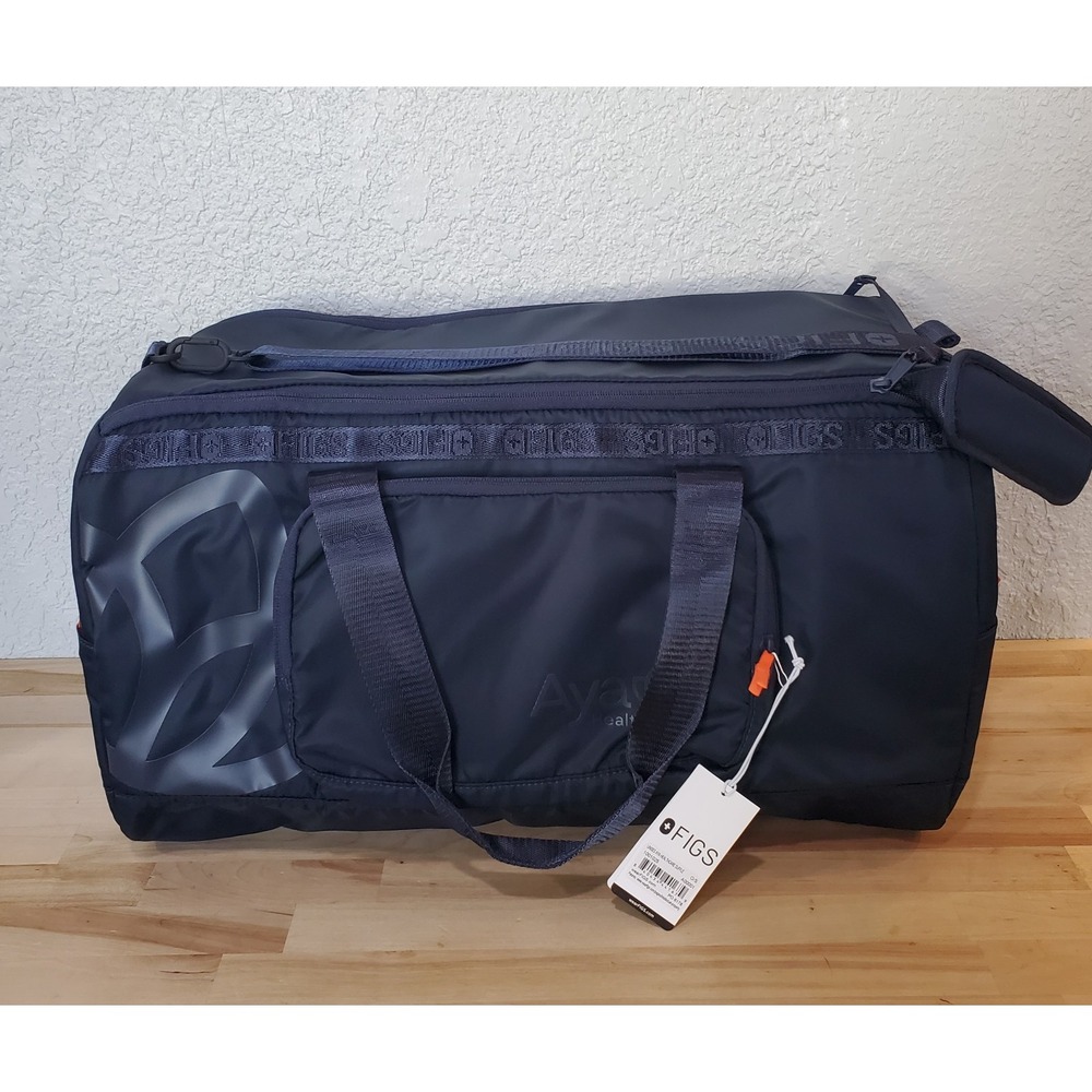 FIGS SCRUBS Midnight Blue 8 Pocket Weekender Duffle Bag Aya Healthcare New Tags